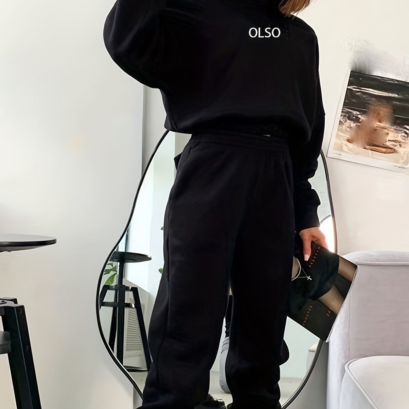 Casual Fashion Letter Sweatshirt Set