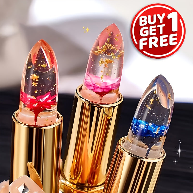Beauty Waterproof Crystal Clear Beautiful Jelly Flower Lipstick Long Lasting Lip Balm Lips Moisturizer Magic Temperature Color Change Lip
