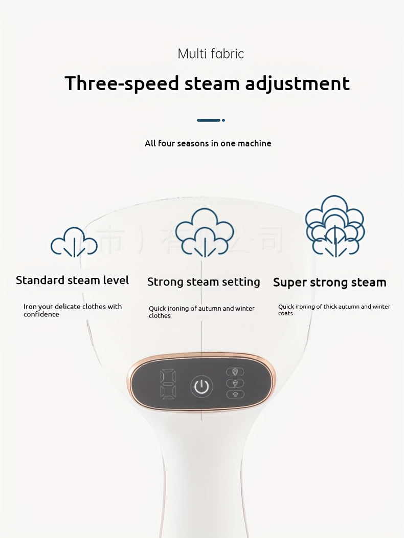 2025 New Model - Handheld Garment Steamer with LED Display, 9-Second Fast Heating, Touch Control, 3 Adjustable Steam Levels, Ideal for Wrinkle Removal at Home and Travel