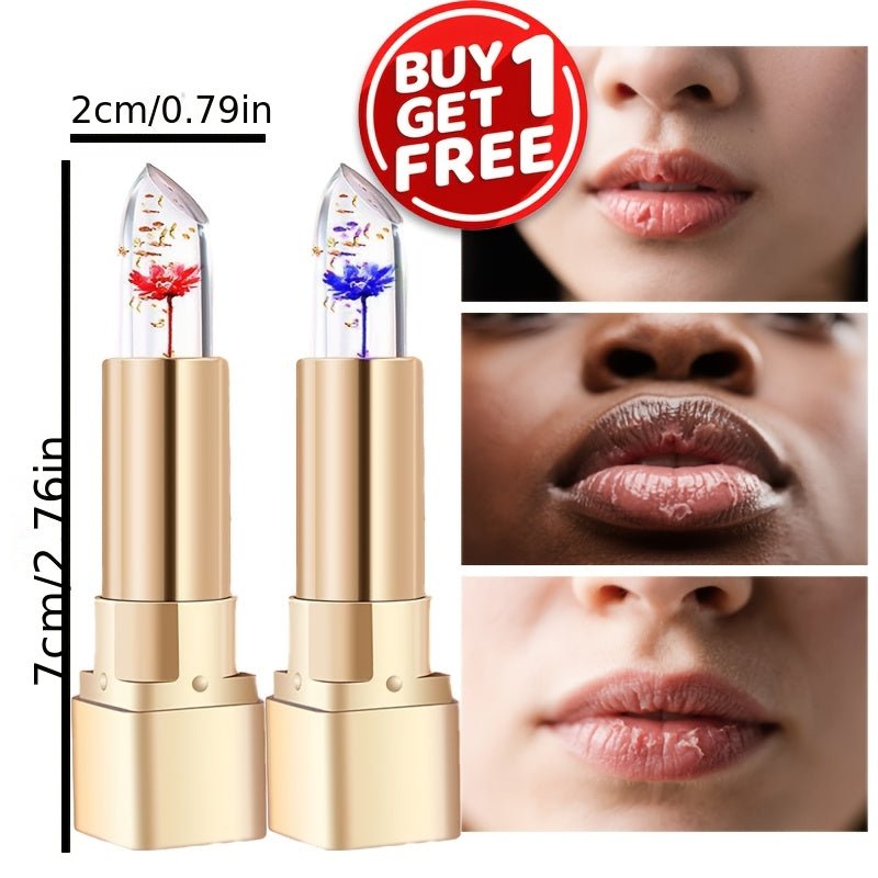 Beauty Waterproof Crystal Clear Beautiful Jelly Flower Lipstick Long Lasting Lip Balm Lips Moisturizer Magic Temperature Color Change Lip