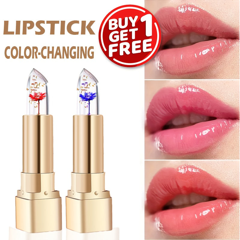 Beauty Waterproof Crystal Clear Beautiful Jelly Flower Lipstick Long Lasting Lip Balm Lips Moisturizer Magic Temperature Color Change Lip