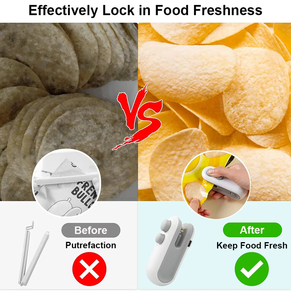 Mini Heat Bag Sealing Machine Plastic Bag Sealer Portable Thermal Plastic