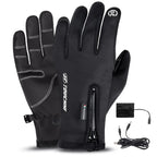 USB Rechargeable Heated Gloves Electric Warming Winter Gloves, 3 Heat Settings, Touchscreen Compatible