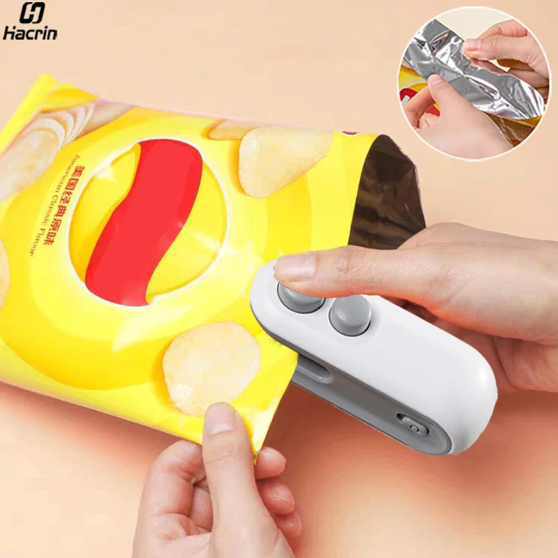 Mini Heat Bag Sealing Machine Plastic Bag Sealer Portable Thermal Plastic