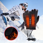 USB Rechargeable Heated Gloves Electric Warming Winter Gloves, 3 Heat Settings, Touchscreen Compatible