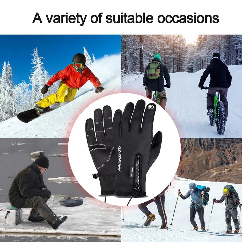 USB Rechargeable Heated Gloves Electric Warming Winter Gloves, 3 Heat Settings, Touchscreen Compatible