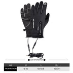 USB Rechargeable Heated Gloves Electric Warming Winter Gloves, 3 Heat Settings, Touchscreen Compatible