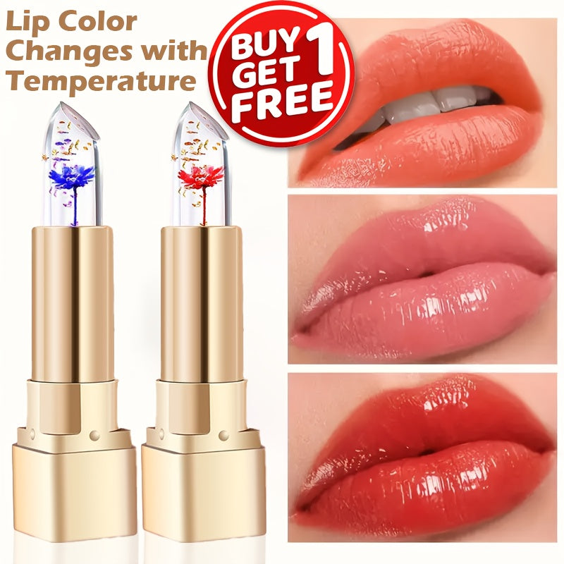 Beauty Waterproof Crystal Clear Beautiful Jelly Flower Lipstick Long Lasting Lip Balm Lips Moisturizer Magic Temperature Color Change Lip