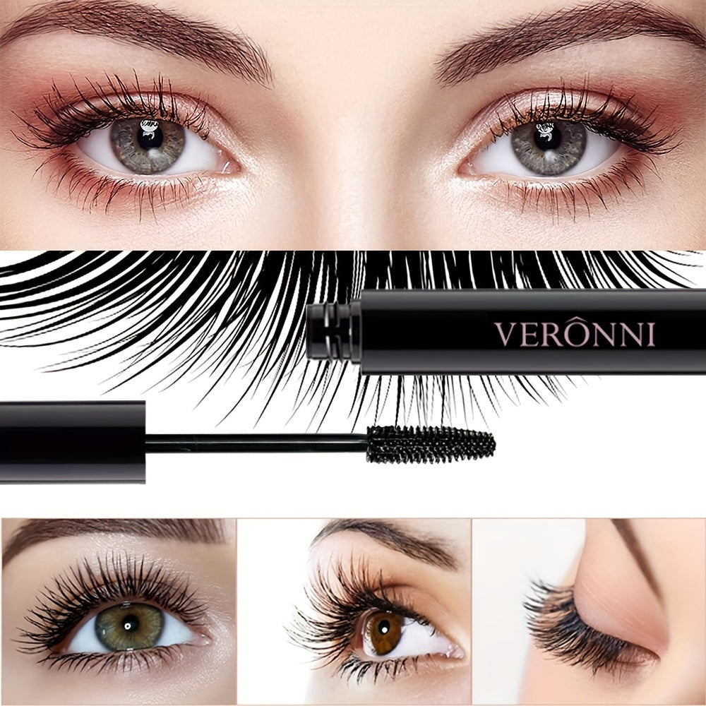 VERONNI 5-Color Waterproof Mascara - Long-Lasting, Smudge-Proof, Curling Formula for All Skin Types
