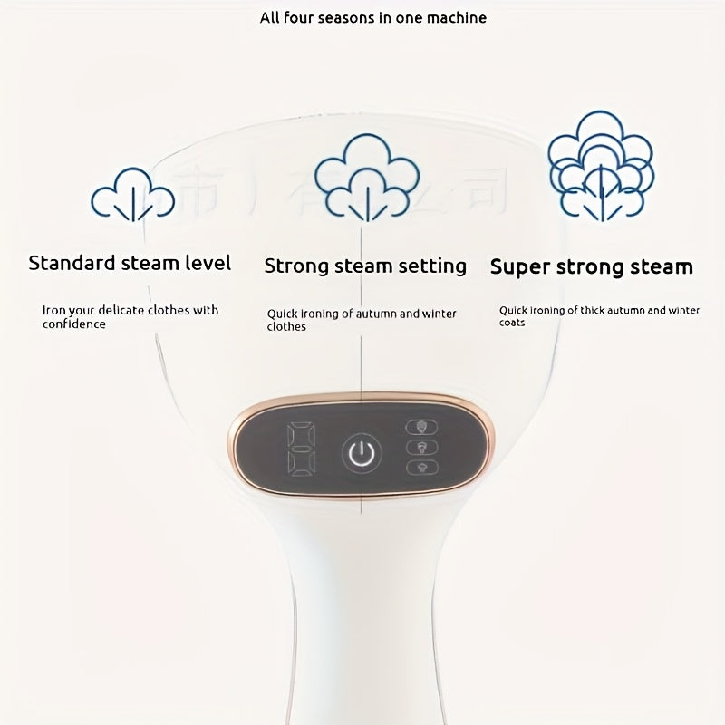 2025 New Model - Handheld Garment Steamer with LED Display, 9-Second Fast Heating, Touch Control, 3 Adjustable Steam Levels, Ideal for Wrinkle Removal at Home and Travel